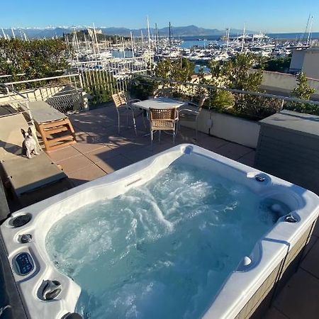 Penthouse Vue Mer Avec Rooftop,Jacuzzi,Et Parking Prive 昂蒂布 外观 照片